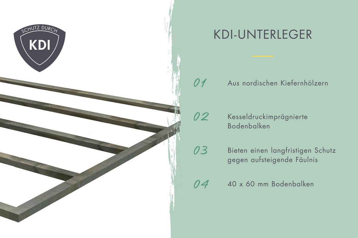 Gartenhaus Aetos 271/218/271 cm - Anthrazit/Grau, Basics, Holz/Metall (271/218/271cm)