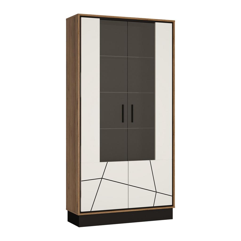 Vitrine Brolo Catania Eiche/Perlschwarz B: