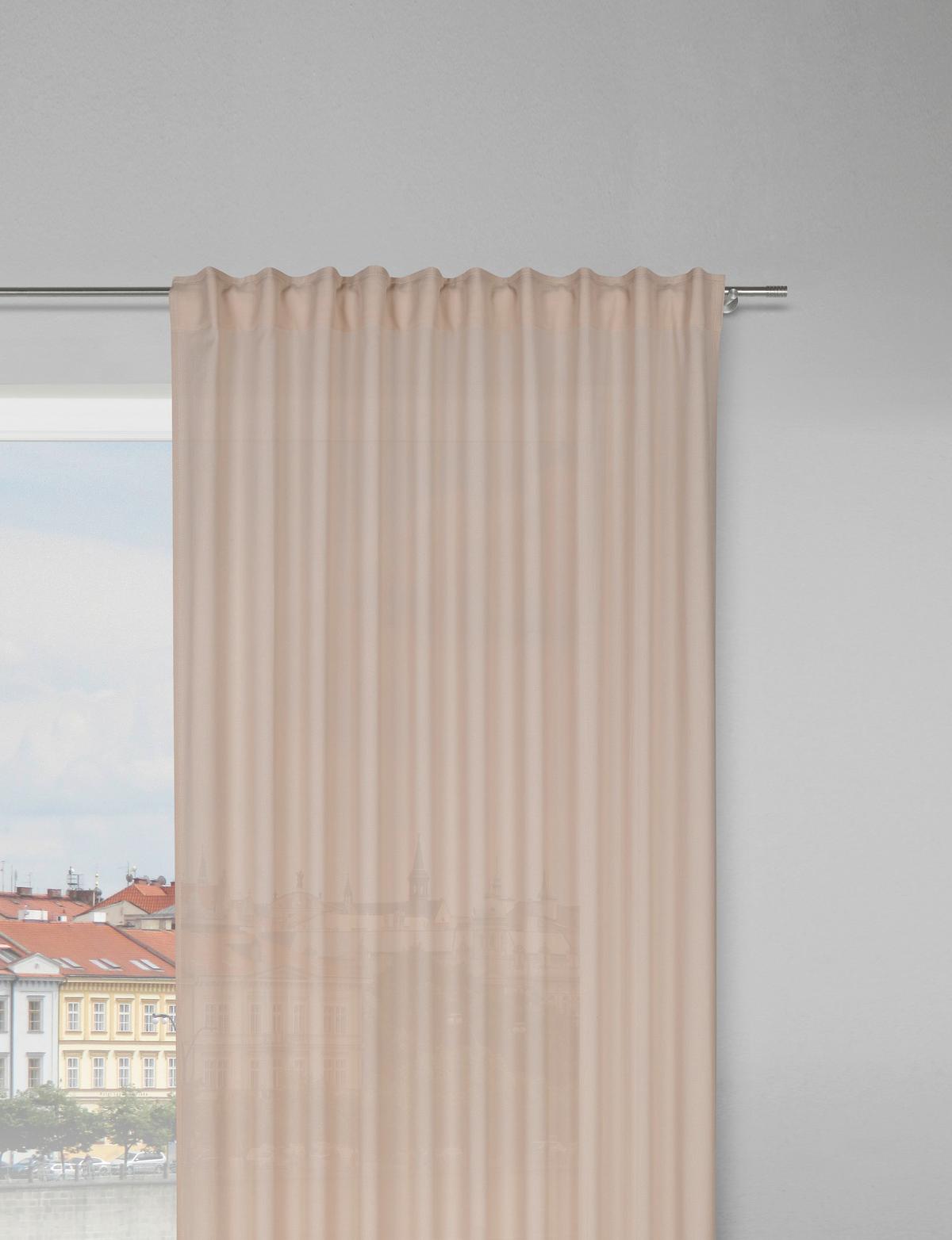 Hotový závěs Sila, 140/255cm, béžová - béžová, Moderní, textil (140/255cm) - Modern Living