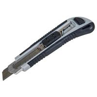 Cuttermesser 3 Ersatzklingen Abbrechklingen - Silberfarben/Schwarz, KONVENTIONELL, Metall (14cm)