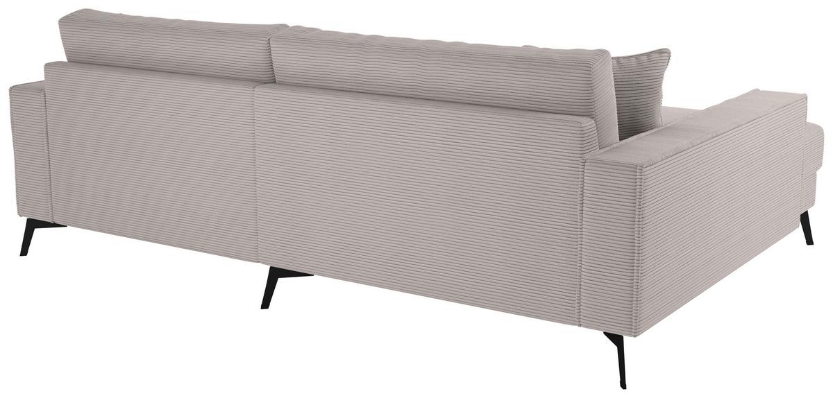 Ecksofa Ted Graubraun S: 174x228 Cm - Hellbraun/Schwarz, Trend, Textil (174/228cm)