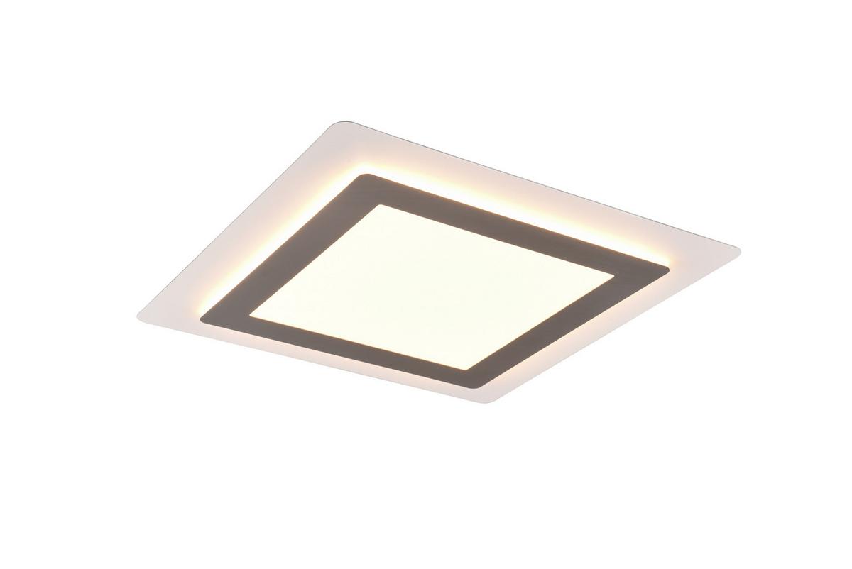 LED-Deckenleuchte 641510207  Morgan - Weiß/Nickelfarben, Design, Metall (45/45/4,2cm) - Trio Leuchten
