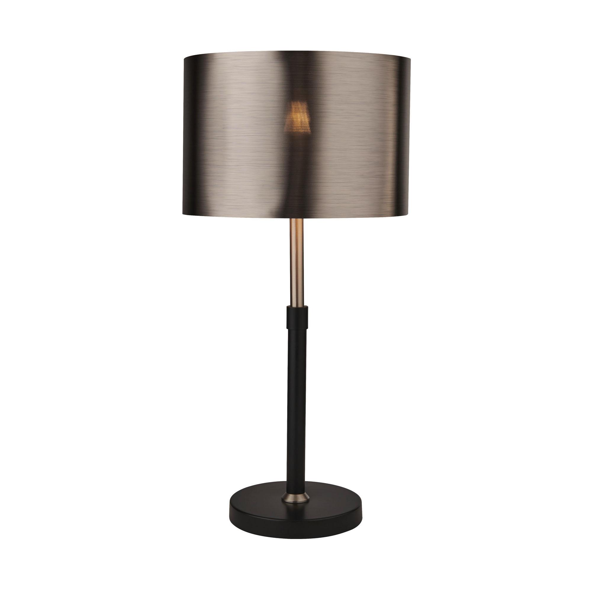 Tischleuchte Rachel Eu3877bk - Chromfarben/Silberfarben, LIFESTYLE, Kunststoff/Metall (30/30/59.5cm)