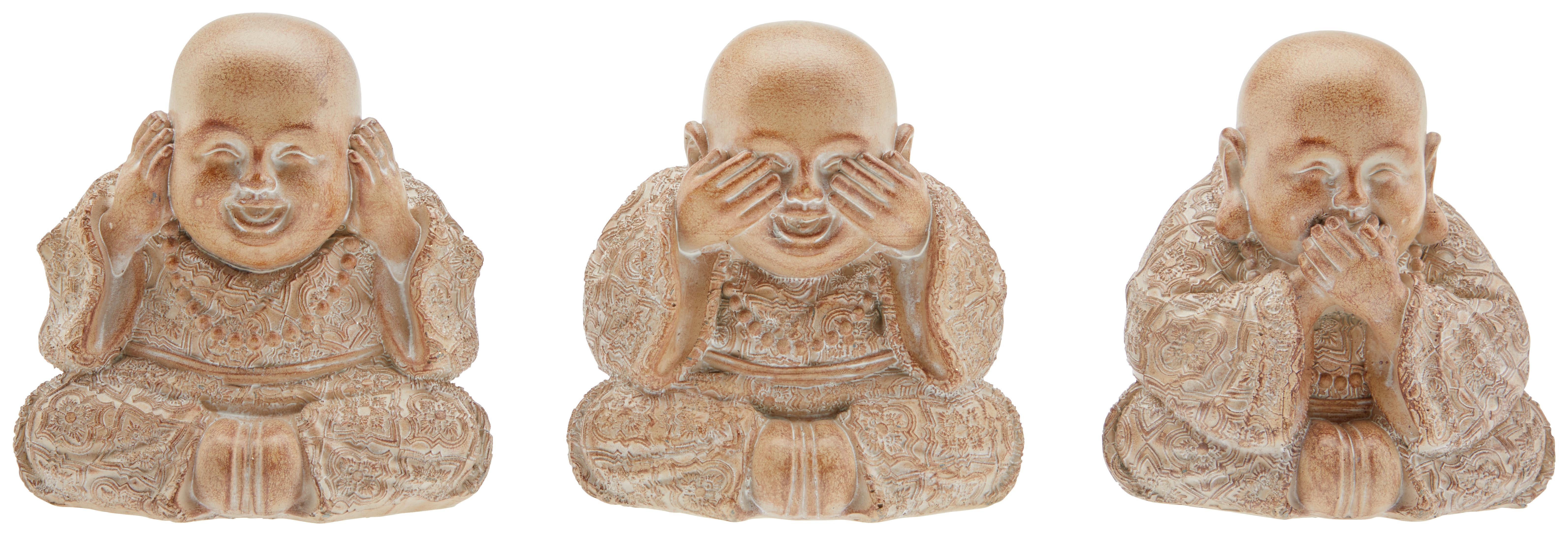 Buddha Balu - Naturfarben/Weiß, LIFESTYLE, Kunststoff (12/10cm) - Luca Bessoni