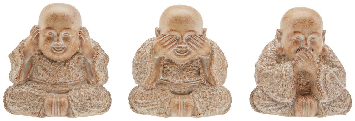 Buddha Balu - Naturfarben/Weiß, LIFESTYLE, Kunststoff (12/10cm) - Luca Bessoni