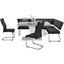 Eckbank Füssen Links - Chromfarben/Grau, MODERN, Textil/Metall (195/148cm) Eckbank Füssen Links - Chromfarben/Grau, MODERN, Textil/Metall (195/148cm)