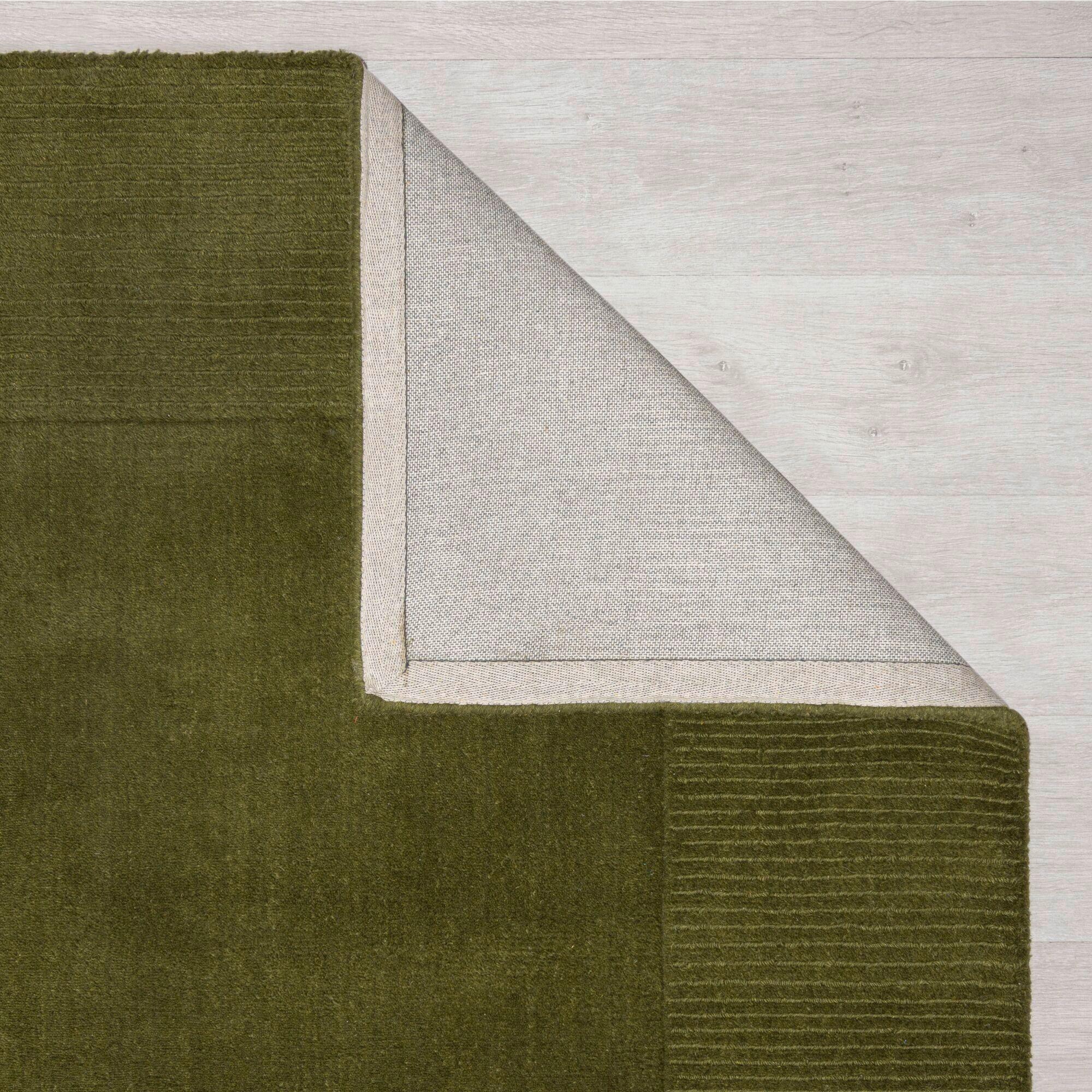 Handwebteppich 503119374995 - Olivgrün, Basics, Textil (120/170cm)