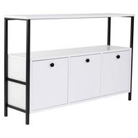 KOMMODE Schwarz/Weiß B: 120cm - Schwarz/Weiß, MODERN, Holzwerkstoff (120/77/30cm)