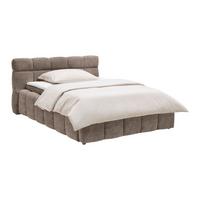 Čalúnená posteľ MONTE 120x200, hnedá - hnedá/čierna, Konventionell, textil/plast (120/200cm) - Based