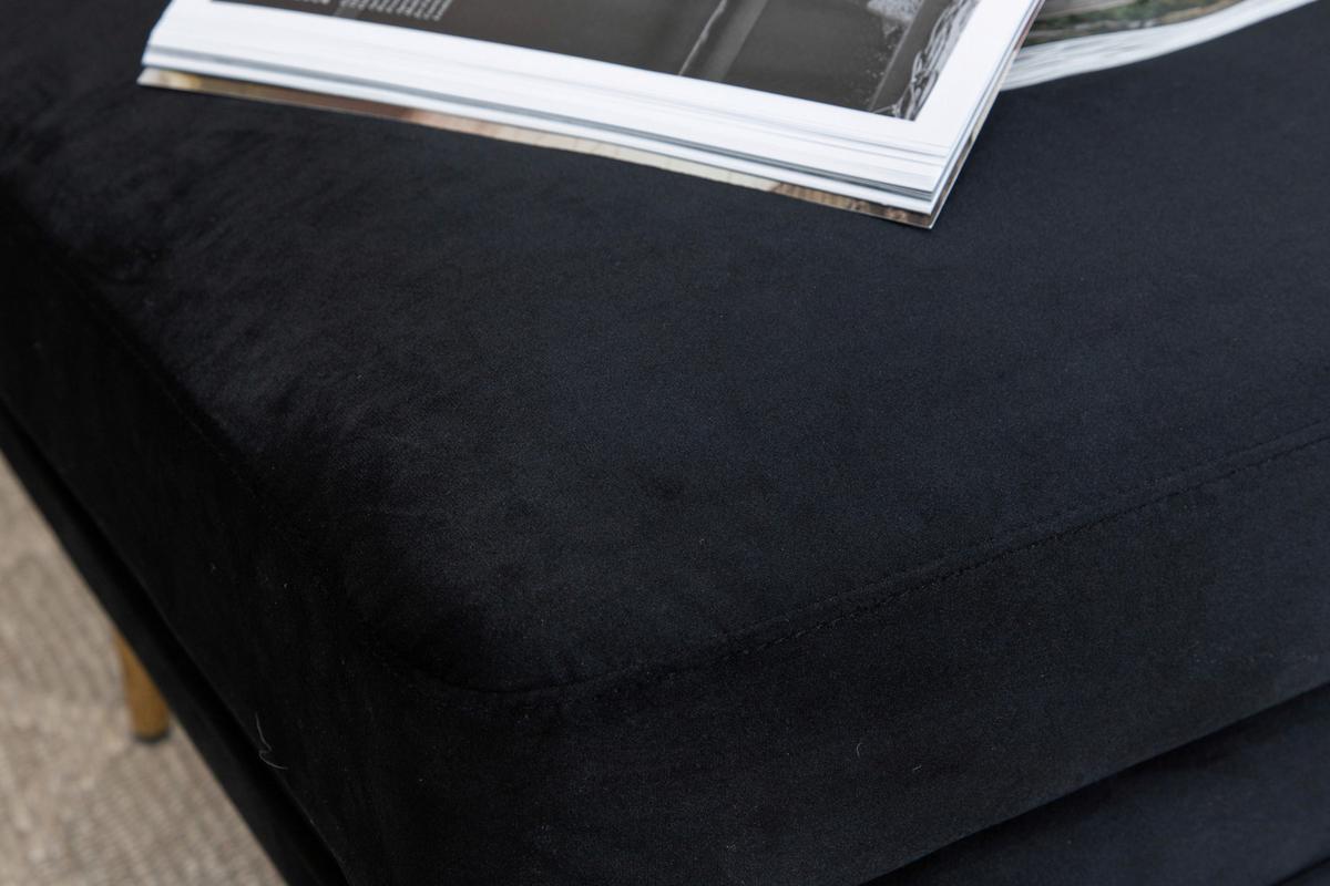 Hocker Boom - Goldfarben/Schwarz, Design, Textil/Metall (90/49/70cm) - Livetastic