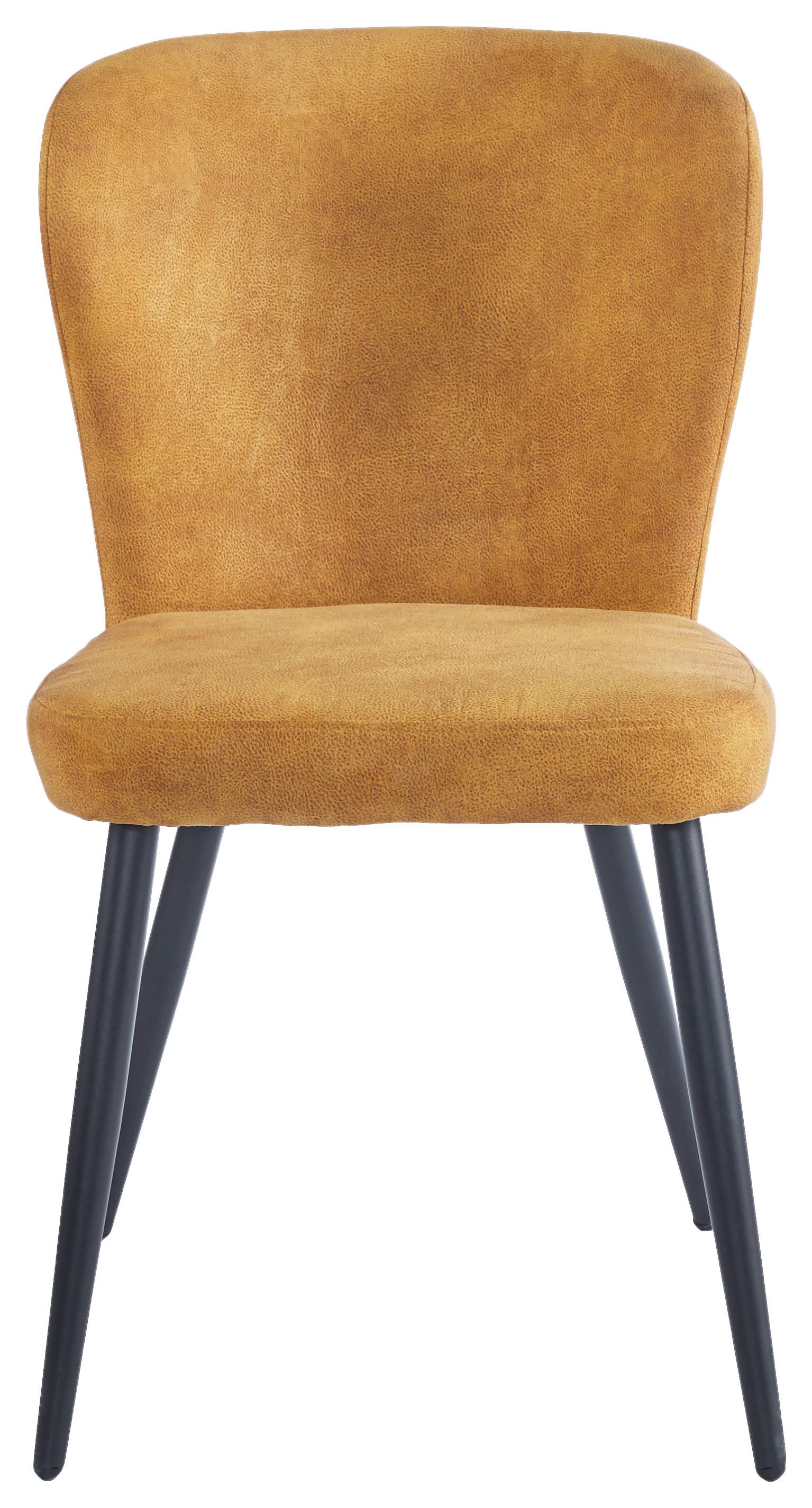 Židle Lynn, žlůtá - černá/žlutá, Moderní, kov/textil (51/86/65cm) - Mömax