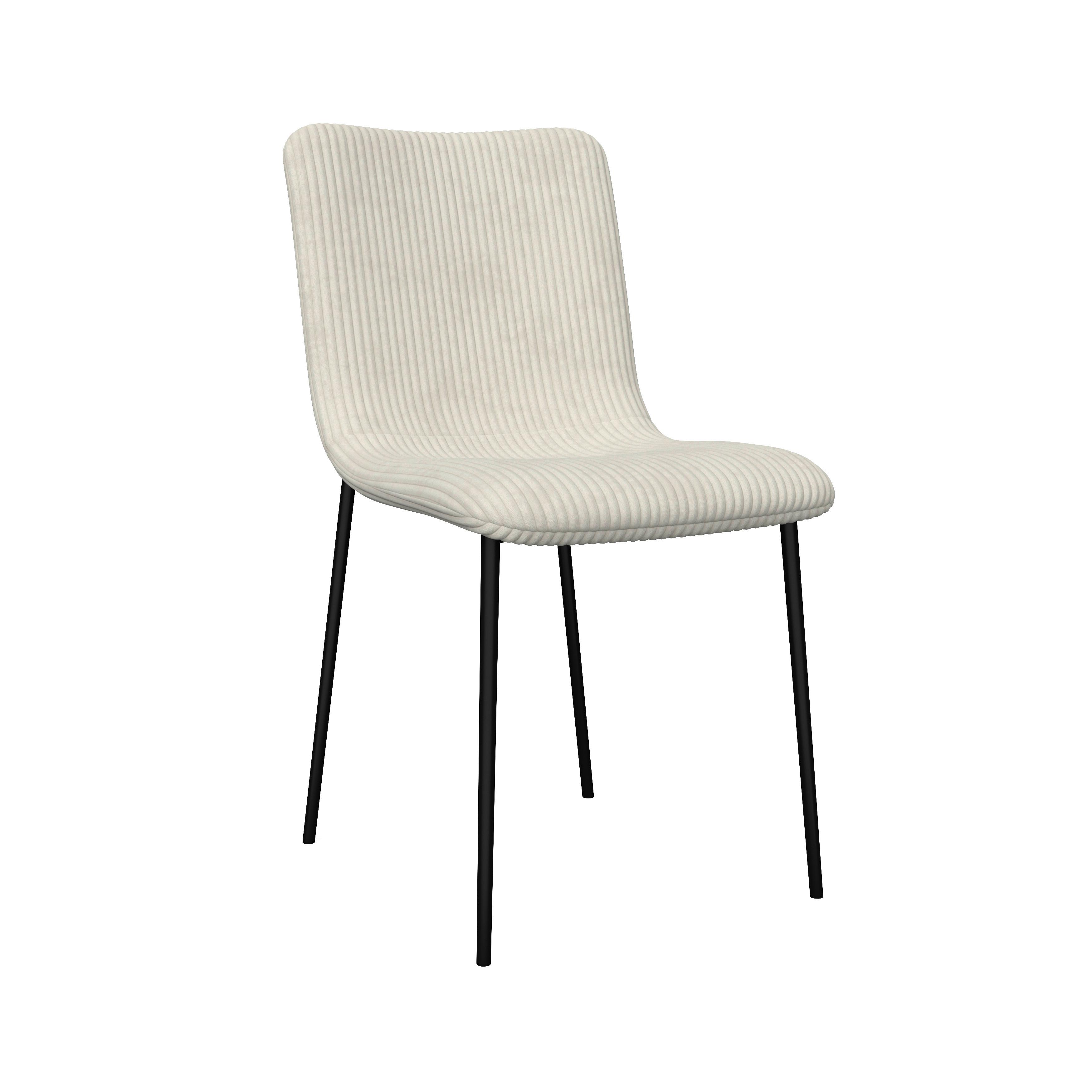 Židle AMY béžová - černá/béžová, Moderní, kov/dřevo (45/85/55cm) - Bessagi Home