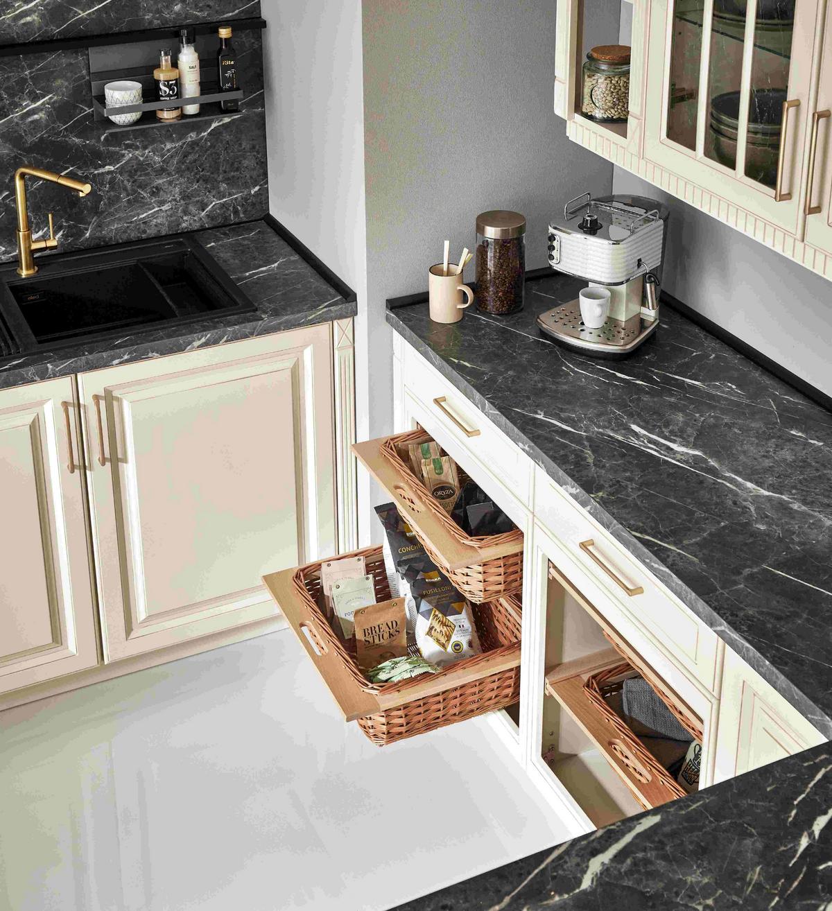 Einbauküche Chicago Frei Planbar Landhausstil - Creme, MODERN, Holzwerkstoff - Vertico