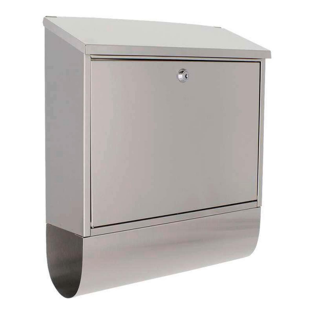 Briefkasten Villaspezial - Edelstahlfarben, KONVENTIONELL, Metall (36.5/41.5/11.5cm) - ROTTNER