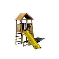 Spielturm Falke Gelb/naturfarben, B: 110 Cm - Gelb/Naturfarben, KONVENTIONELL, Holz (110/270/280cm)