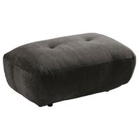 Hocker Be Fluffy - Anthrazit/Schwarz, MODERN, Textil (112/46/65cm) - Trendmanufaktur