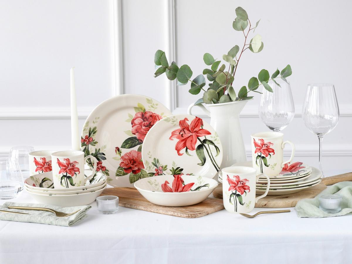 Kombiservice Keramik 4 Personen Geschirr Set - Multicolor, Keramik - Creatable