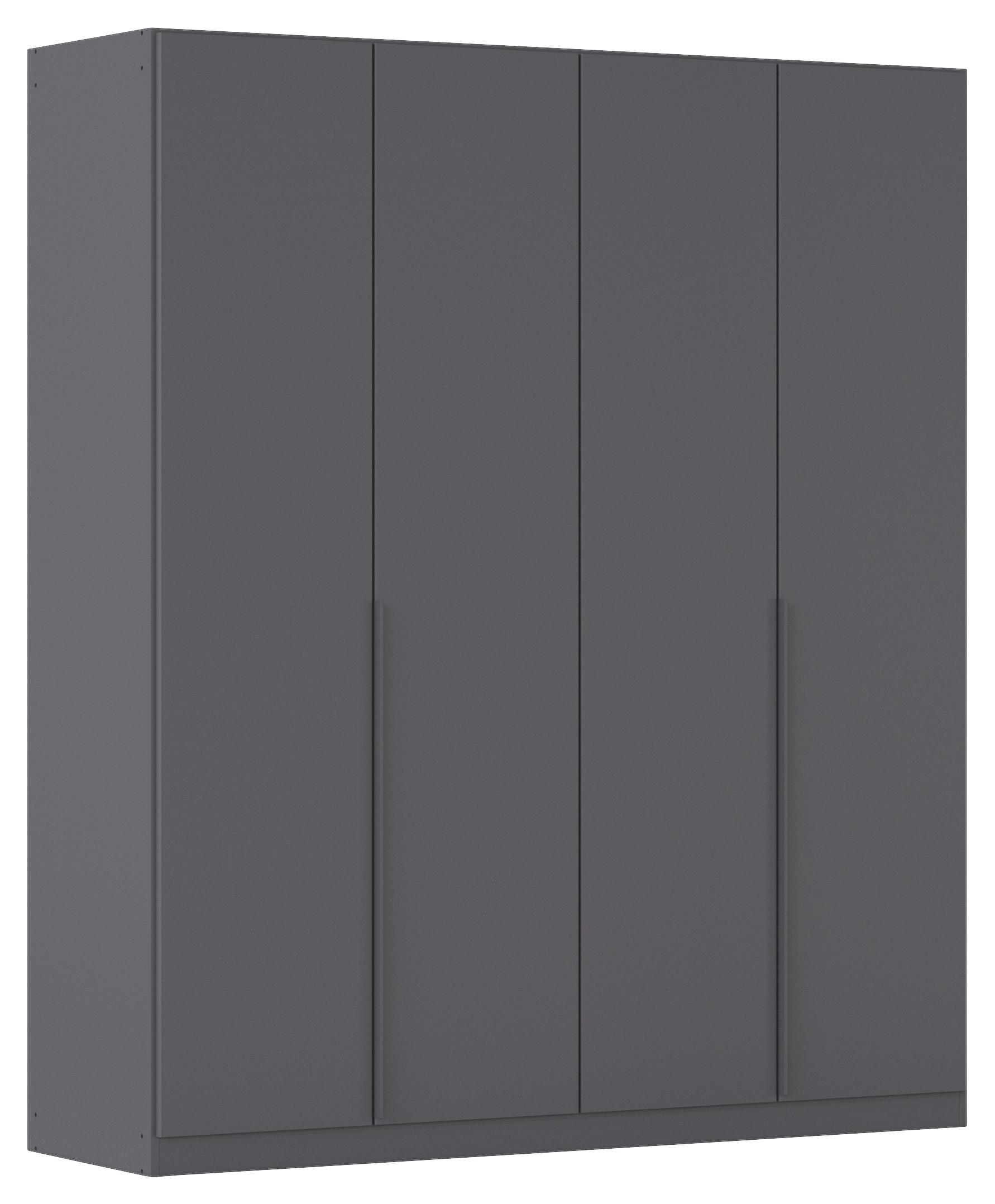 Drehtürenschrank Alabama Grau Metallic B: 181 Cm - Grau, MODERN, Holzwerkstoff (181/229/54cm) - Rauch Möbel