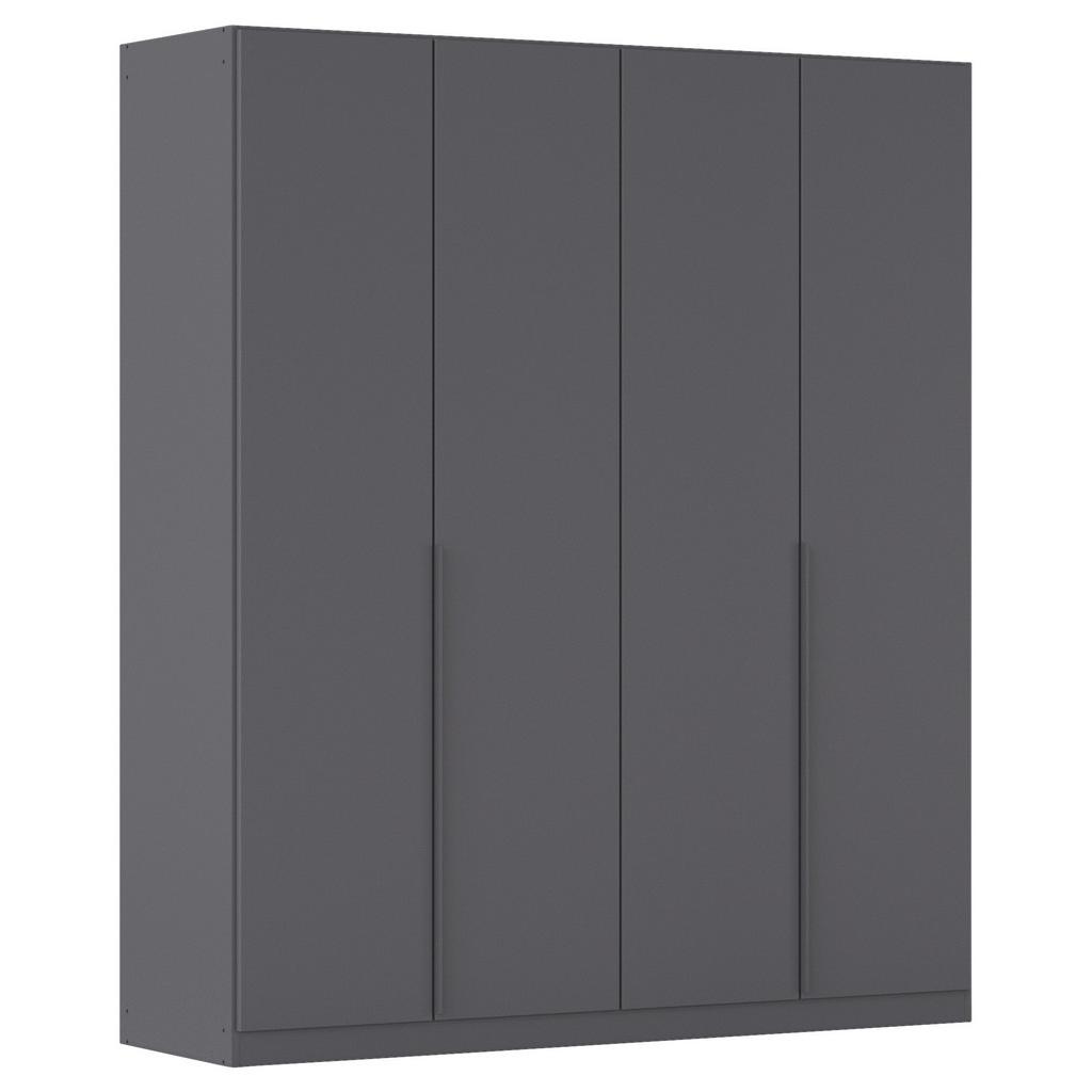 Drehtürenschrank Alabama Grau Metallic B: 181 cm