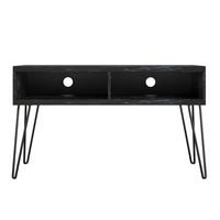 Lowboard Athena Schwarz B: 105 cm - Schwarz, Design, Holzwerkstoff/Metall (105/62/49cm) - MID.YOU
