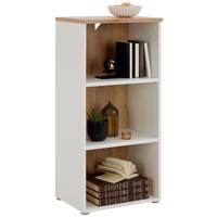 Aktenregal Kontor K4 Eiche Dekor Weiss B: 50 cm - Eichefarben/Weiß, MODERN, Holzwerkstoff (50/112/38cm)