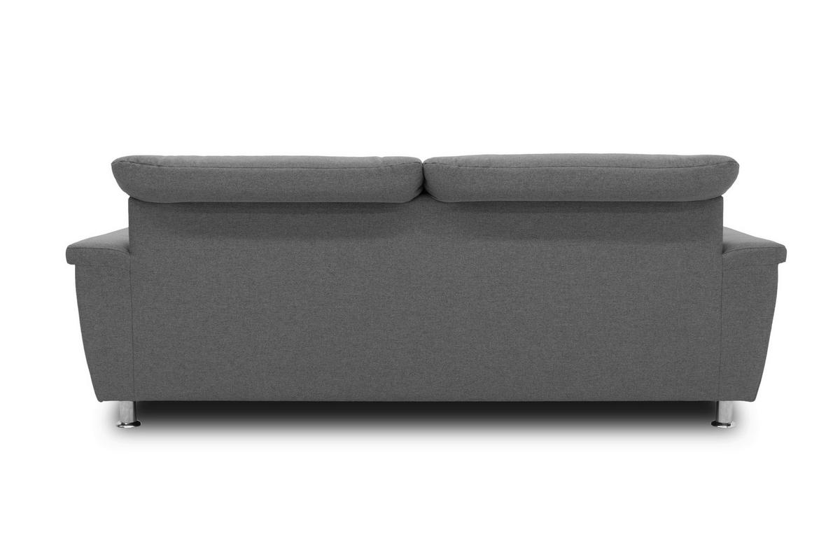 2-sitzer-sofa Franzi Grau Webstoff - Chromfarben/Grau, KONVENTIONELL, Textil (210/81/97cm) - MID.YOU
