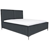 Čalouněná postel PALINI 140x200cm - černá/jádrový buk, Moderní, dřevo/textil (140/200cm) - MID.YOU