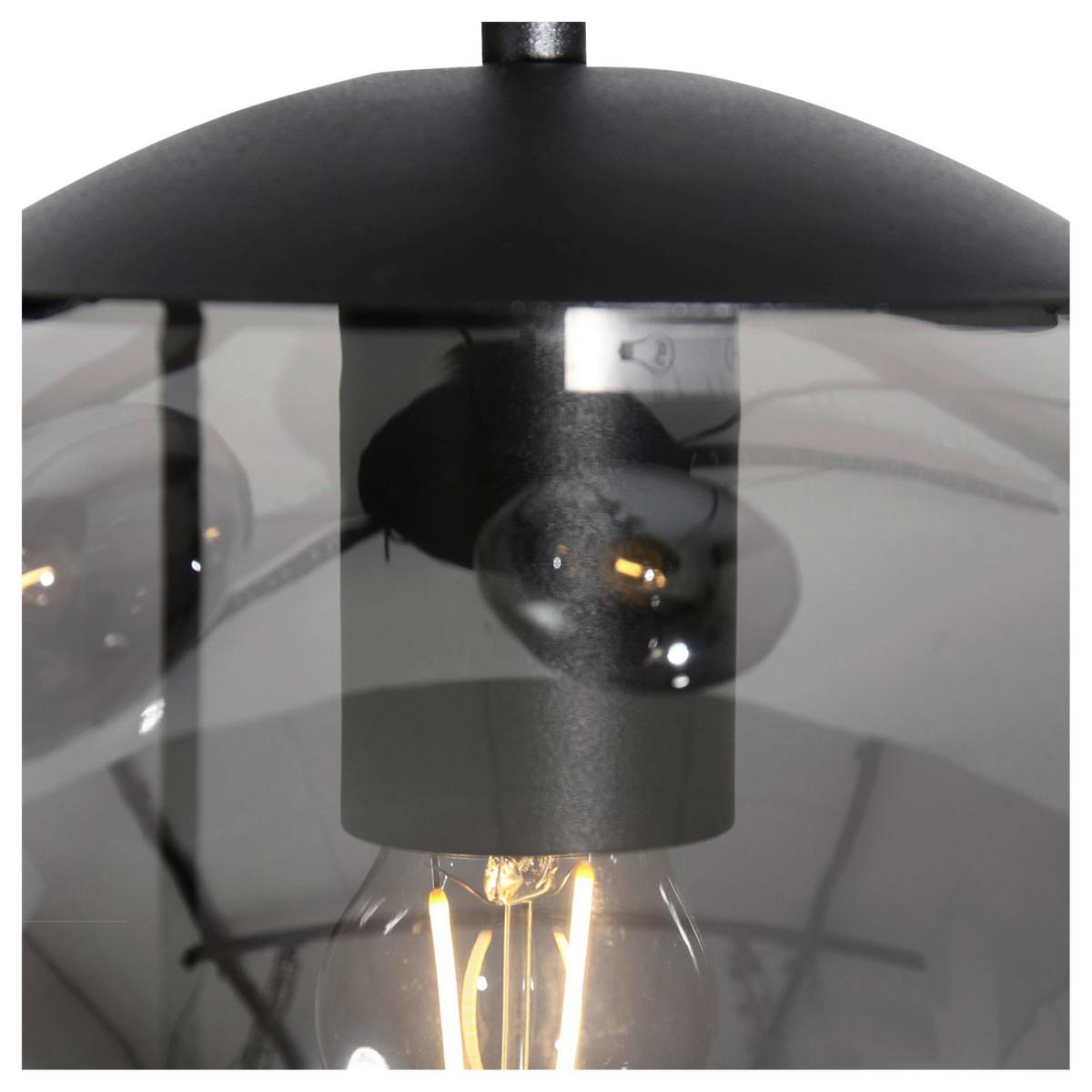 Deckenleuchte Bollique - Schwarz, Trend, Glas/Metall (60/115-373/60cm)