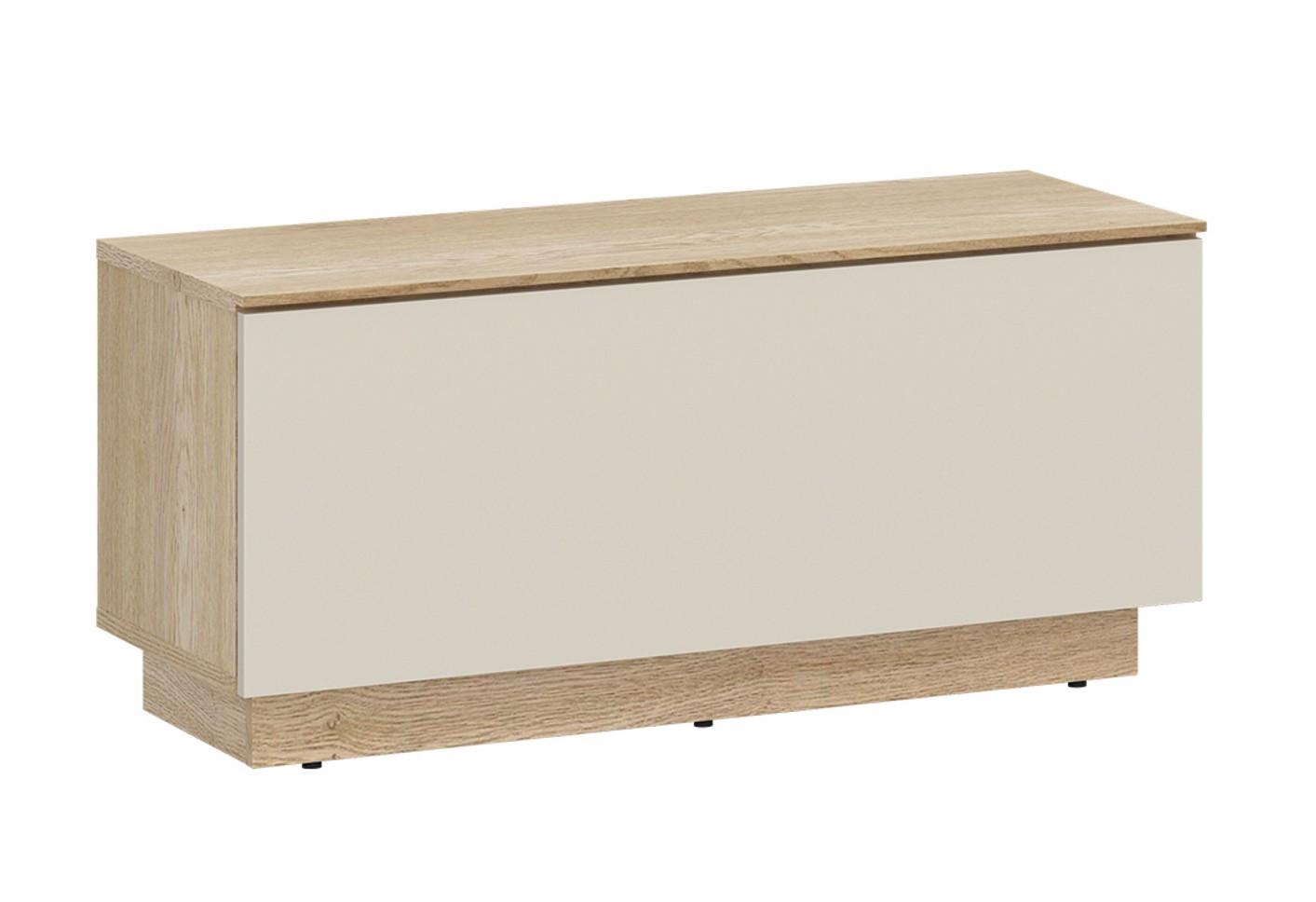 Lowboard Puento Eichefarben/Beige B: 80cm - Kaschmir/Eichefarben, Design, Holzwerkstoff (80/37,6/35cm) - Livetastic