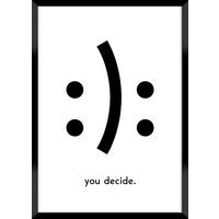 Obraz Vous, 30/40cm - bílá/černá, kompozitní dřevo/papír (30/40cm) - Modern Living