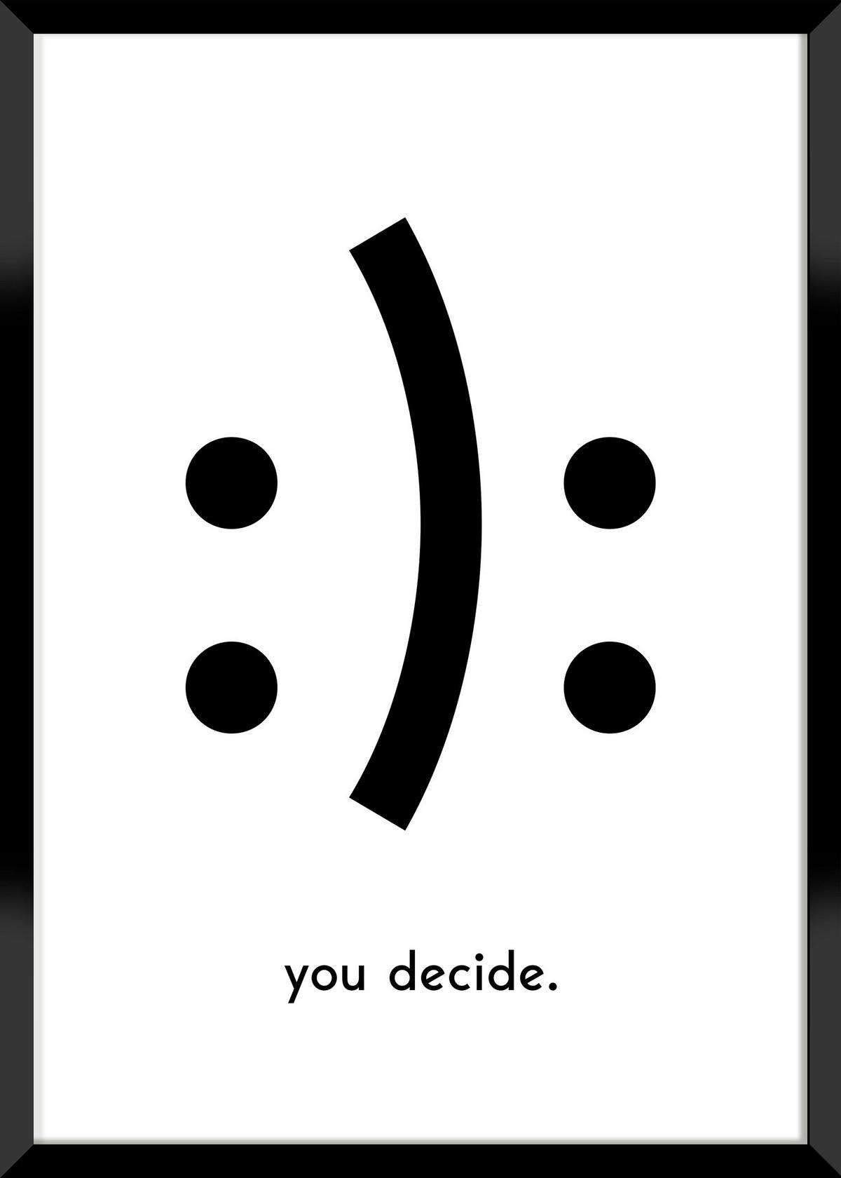 Obraz Vous, 30/40cm - bílá/černá, kompozitní dřevo/papír (30/40cm) - Modern Living