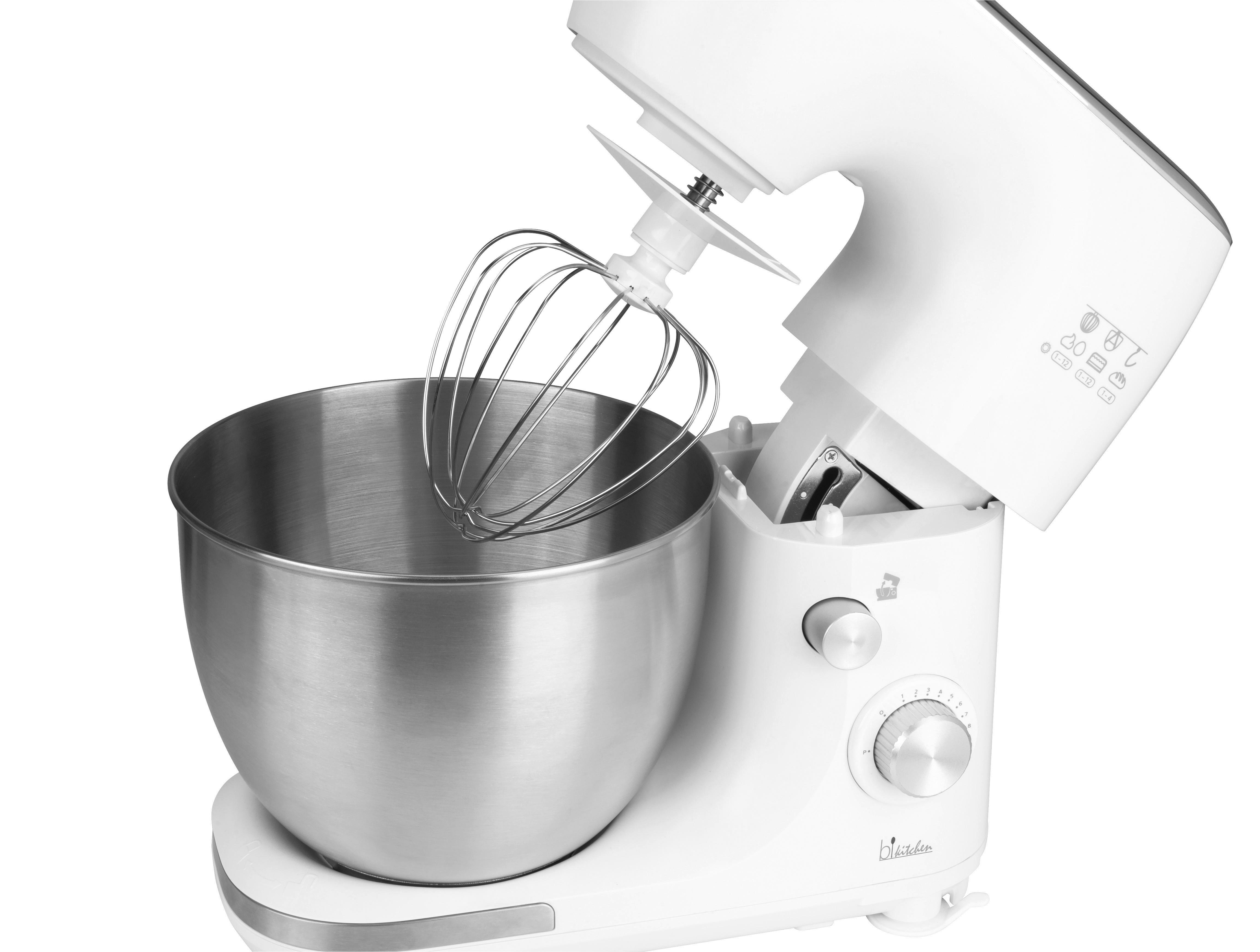 Küchenmaschine Mix Weiß 800 W Rutschfeste Stellfüße - Edelstahlfarben/Weiß, Basics, Kunststoff/Metall (17,5/34,2/34,5cm) - Silva Homeline