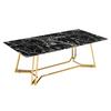 Couchtisch Schwarz, Goldfarben L: 110 Cm - Goldfarben/Schwarz, Design, Glas/Metall (110/60/40cm) - Livetastic