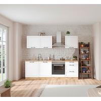 Küchenzeile Meran Mit Geräten B: 240 Cm Weiß/eiche Dekor - Eiche Wotan/Weiß, LIFESTYLE, Holzwerkstoff (240cm) - Held