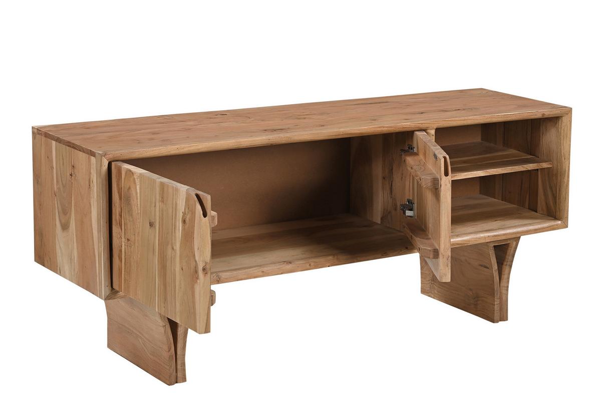 Lowboard Akazie B: 145cm - Naturfarben, Design, Holz (145/60/40cm) - MID.YOU