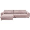 Ecksofa Barura 2s. Urc Hellrosa S: 194/333 cm - Hellrosa/Schwarz, KONVENTIONELL, Holzwerkstoff/Textil (194/333cm) - MID.YOU