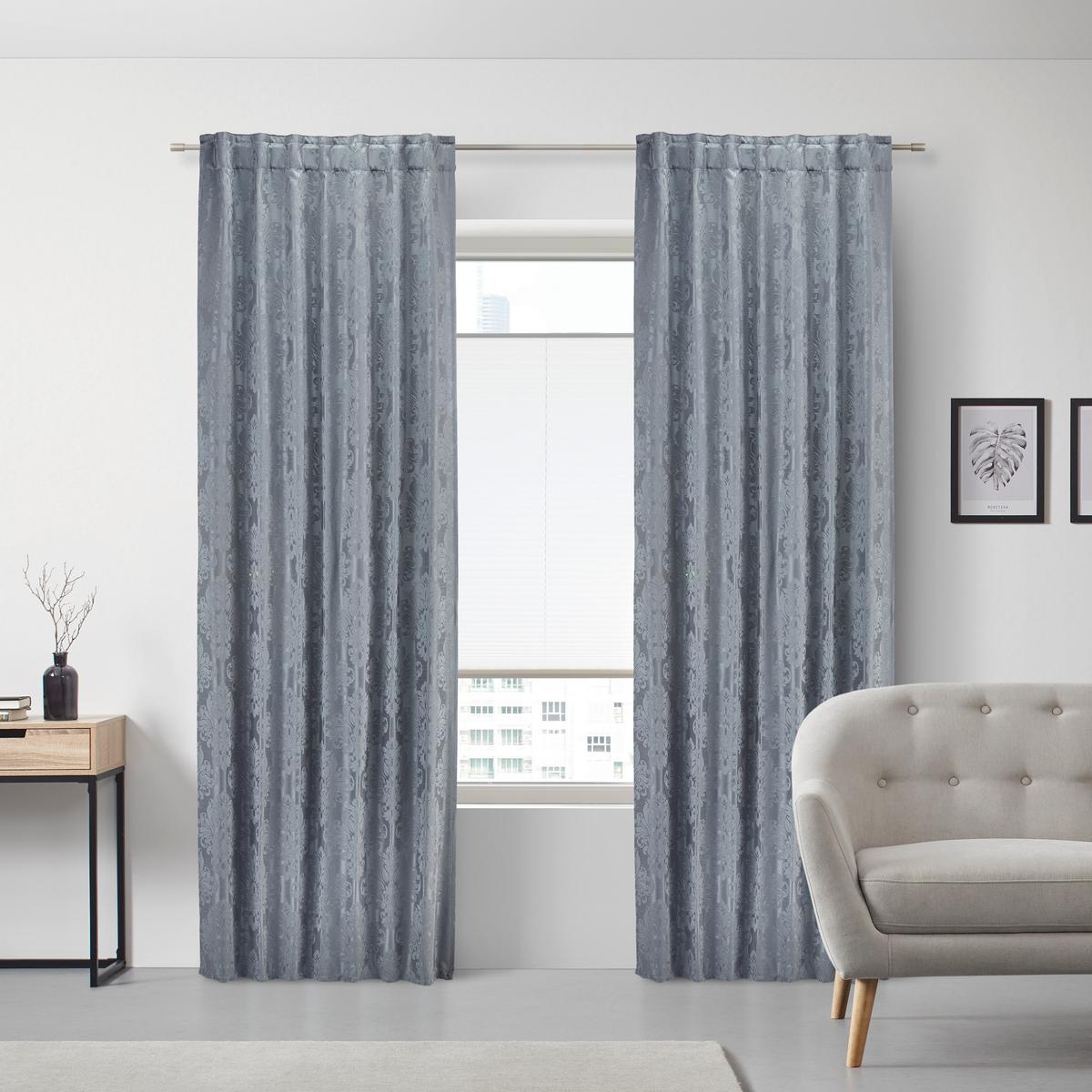 Hotový závěs Charles, 140/245 cm, šedá - šedá, Lifestyle, textil (140/245cm) - Modern Living