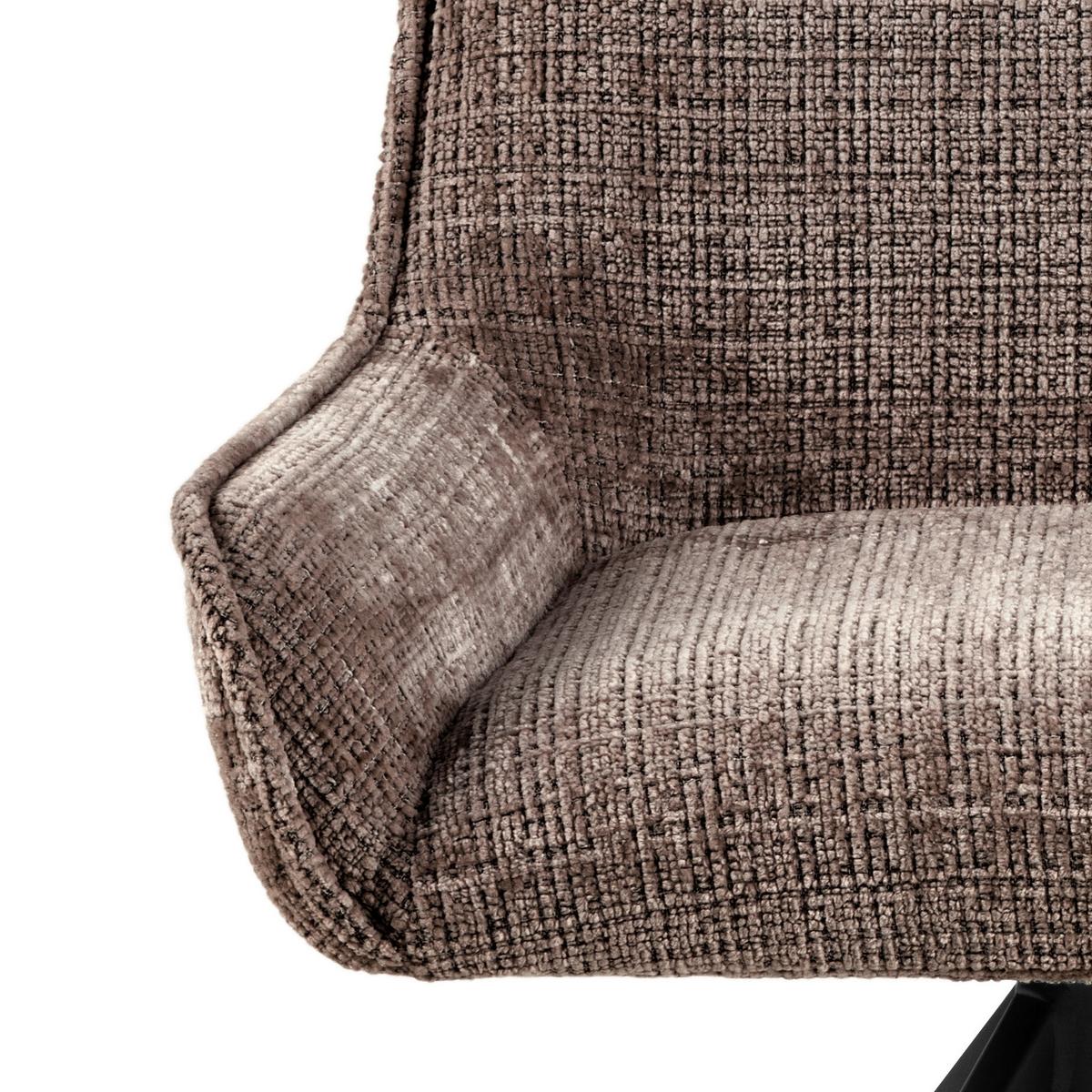 STOLIČKA EDDIE - hnedá/čierna, Trend, kov/textil (59/81/56cm) - MID.YOU