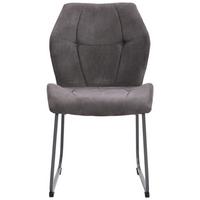 Esszimmerstuhl Rimini Grau - Grau, MODERN, Textil/Metall (51/86/61cm) - MID.YOU