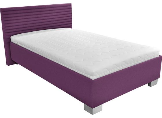 Čalúnená Posteľ Como 140x200 - biela/fialová, drevo/textil (214/162/97cm) Čalúnená Posteľ Como 140x200 - biela/fialová, drevo/textil (214/162/97cm)