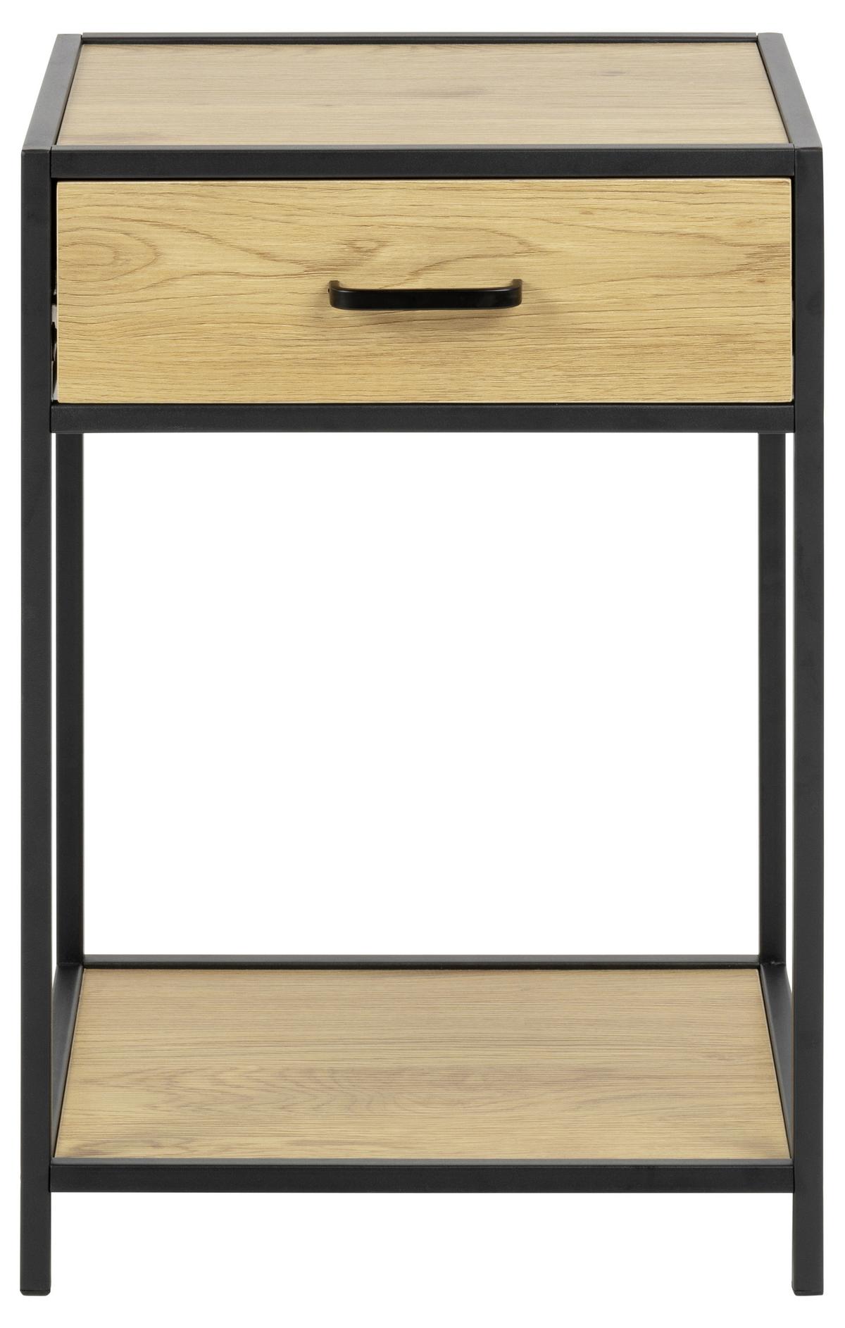 Éjjeliszekrény Seaford 42/63cm - tölgyfa színű/vad tölgy, Design, faalapú anyag (42/63/35cm) - Livetastic