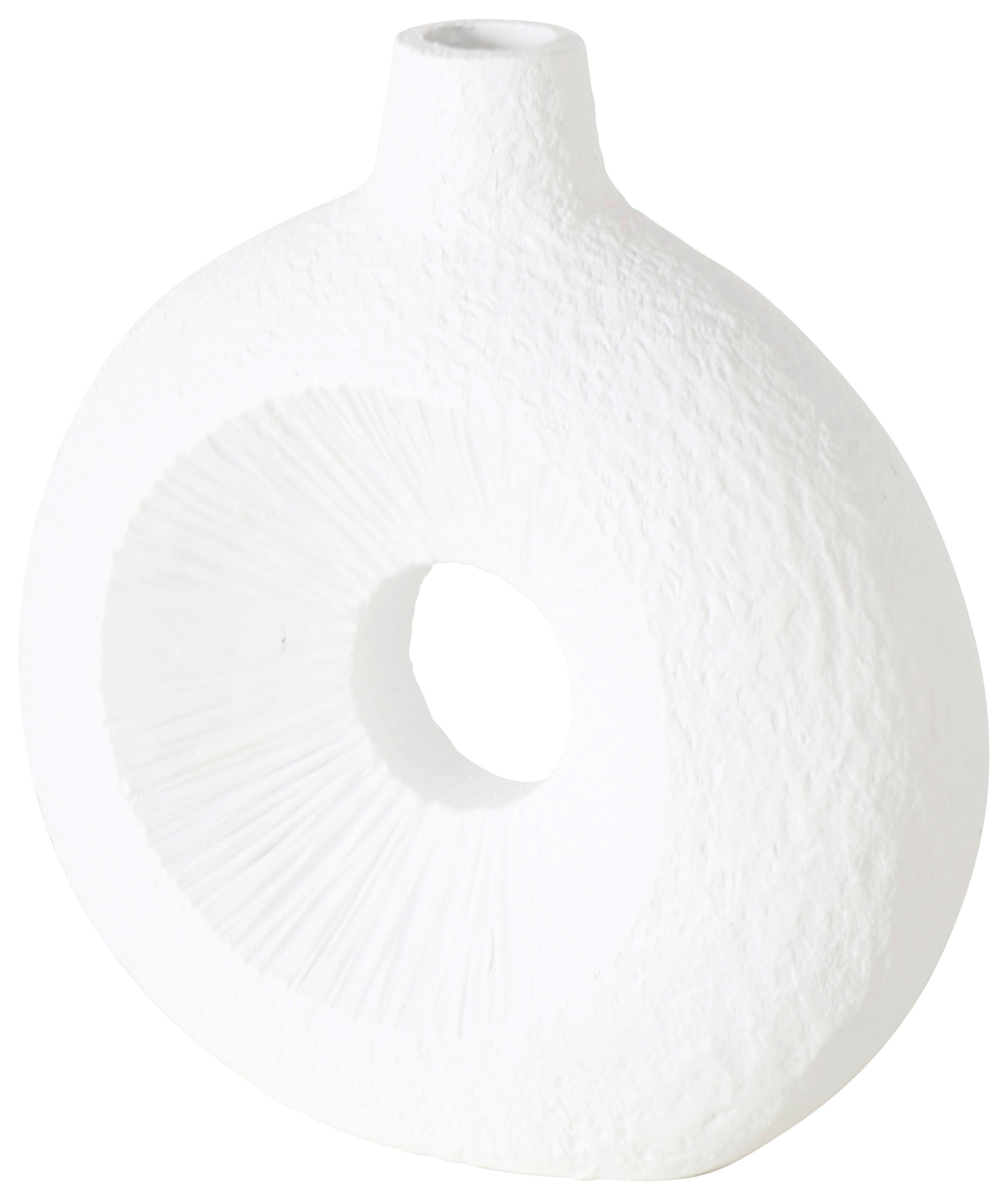 Váza Lamony I, V: Ca 19cm, Bílá - bílá, Moderní, plast (19/19/8cm) - Modern Living