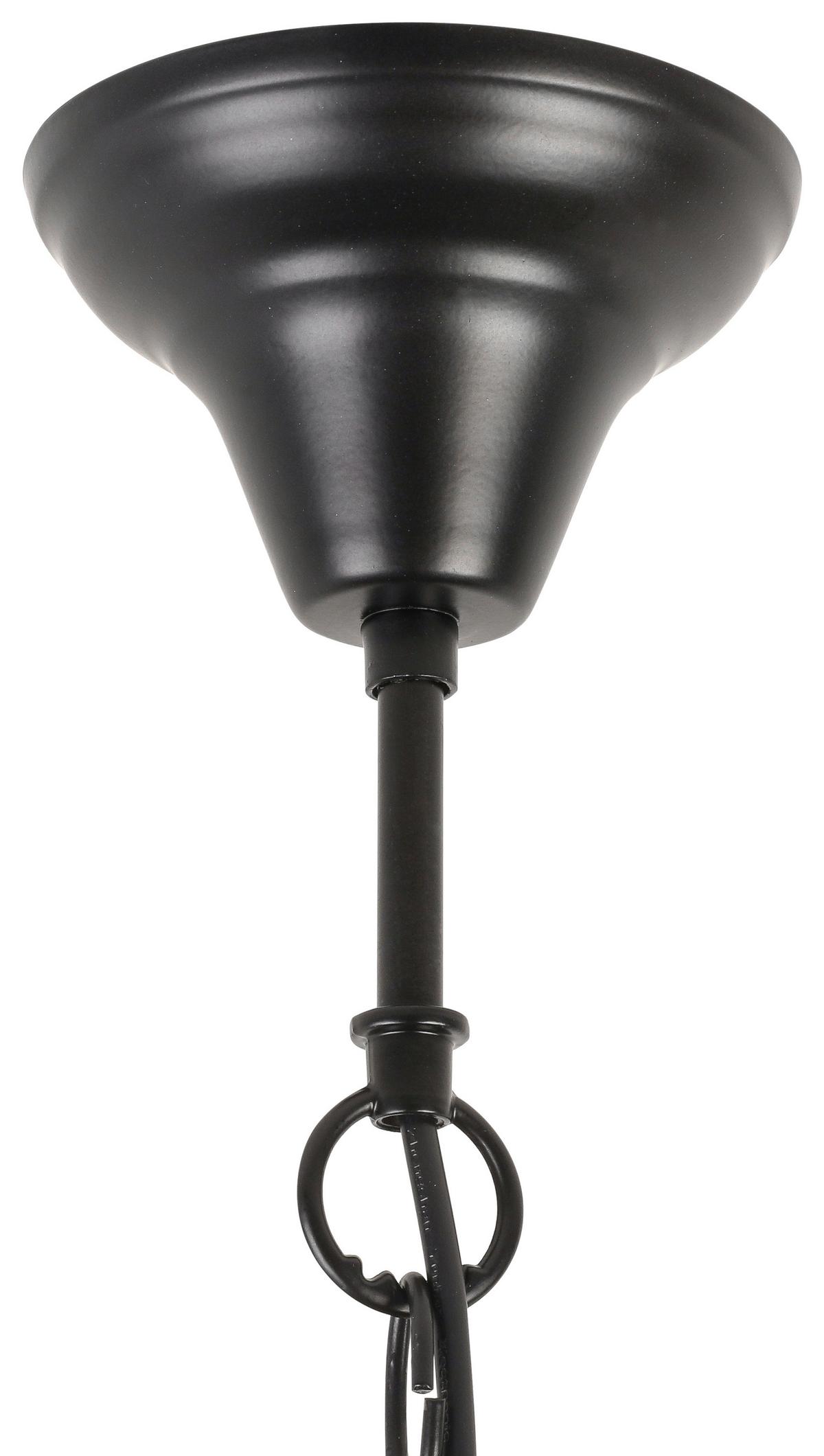 Závesné svítidlo Kristina, E14 max. 40W - čierna/jantárová, Modern, kov/sklo (60/120cm) - Modern Living