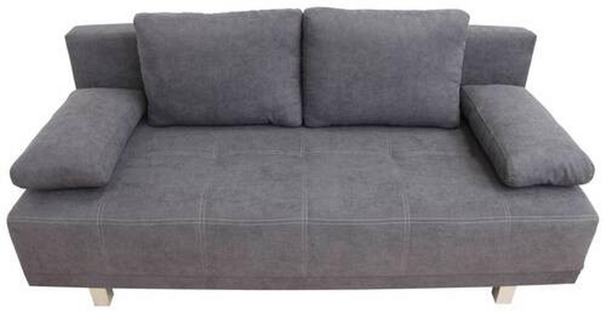 Schlafsofa Laser - Chromfarben/Anthrazit, Design, Textil (194/77/89cm) - MID.YOU