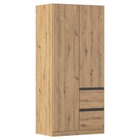 Drehtürenschrank Costa Eiche Artisan Dekor B: 91 cm - Eiche Artisan, MODERN, Holzwerkstoff (91/197/54cm) - Rauch Möbel