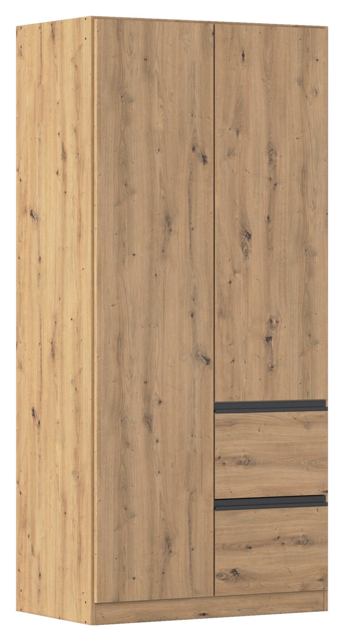 Drehtürenschrank Costa Eiche Artisan Dekor B: 91 cm - Eiche Artisan, MODERN, Holzwerkstoff (91/197/54cm) - Rauch Möbel
