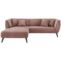 Ecksofa Colori Rosa S: 160/264 cm - Schwarz/Rosa, MODERN, Holz/Textil (160/264cm) - MID.YOU
