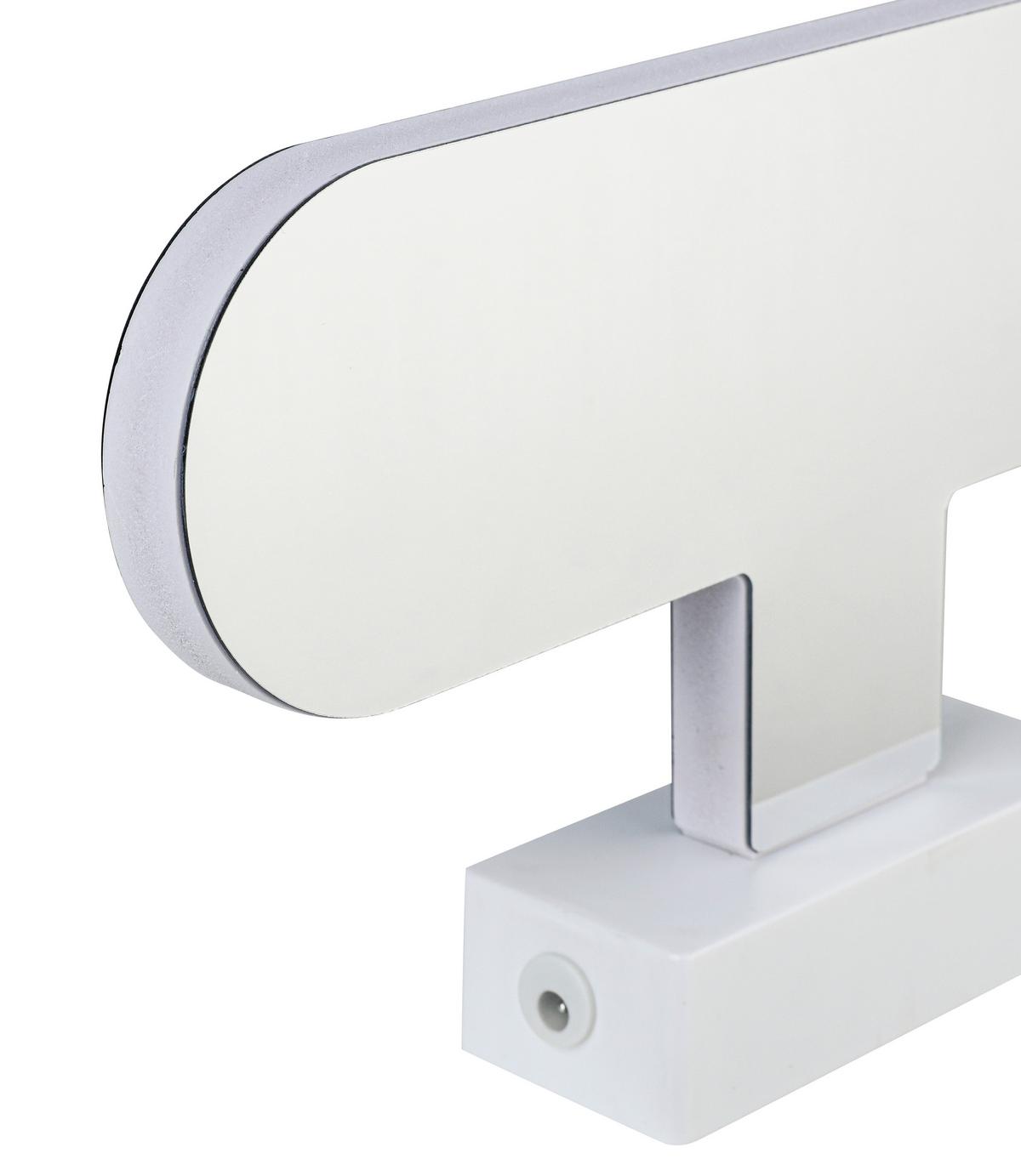 LED-Dekoleuchte Cathleen - Chromfarben/Weiß, Basics, Kunststoff (25,4/4,6/15,2cm) - Luca Bessoni