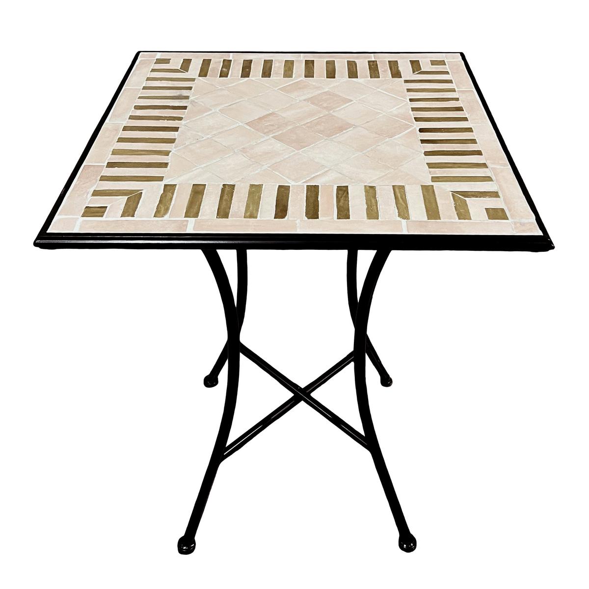 Gartenset Camilla Toscane - Schwarz/Braun, Basics, Keramik/Metall (60/60/75cm) - Ambia Garden
