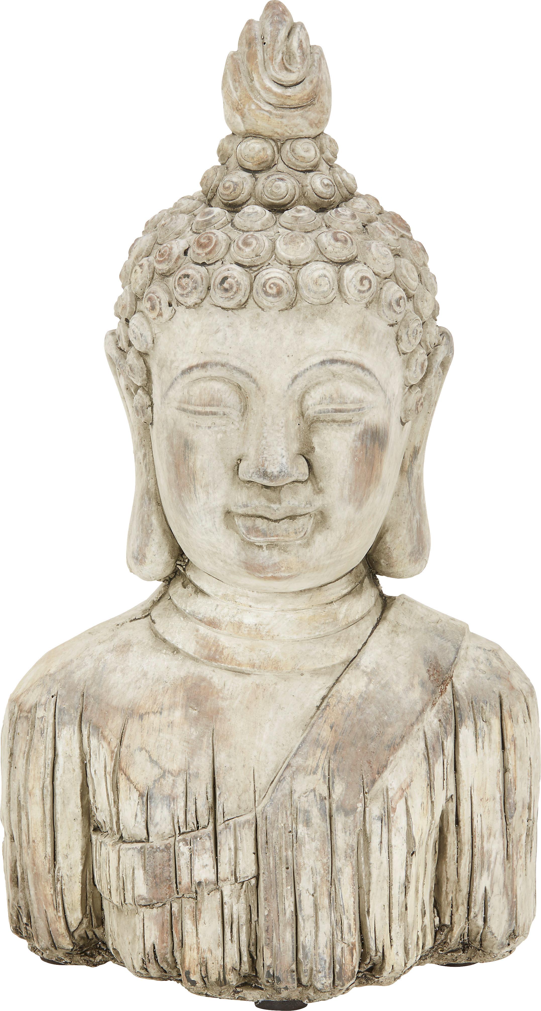 Hlava Budhu Buddha - hnedá, Konvenčný, kameň (14/10,5/26,5cm) - Modern Living